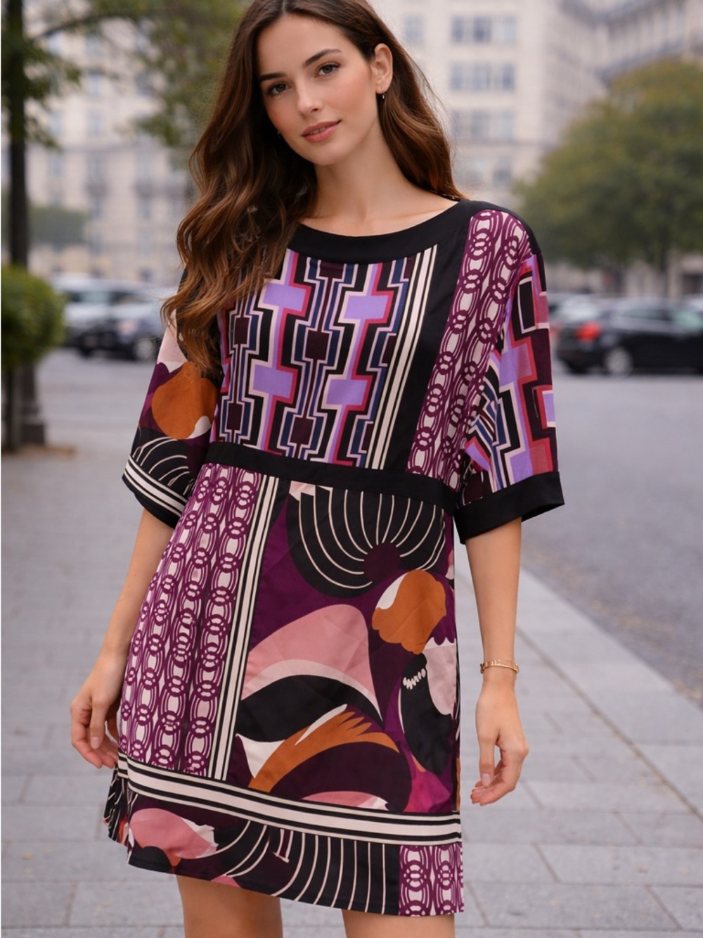 Trina Turk Multicolor Striped Dress